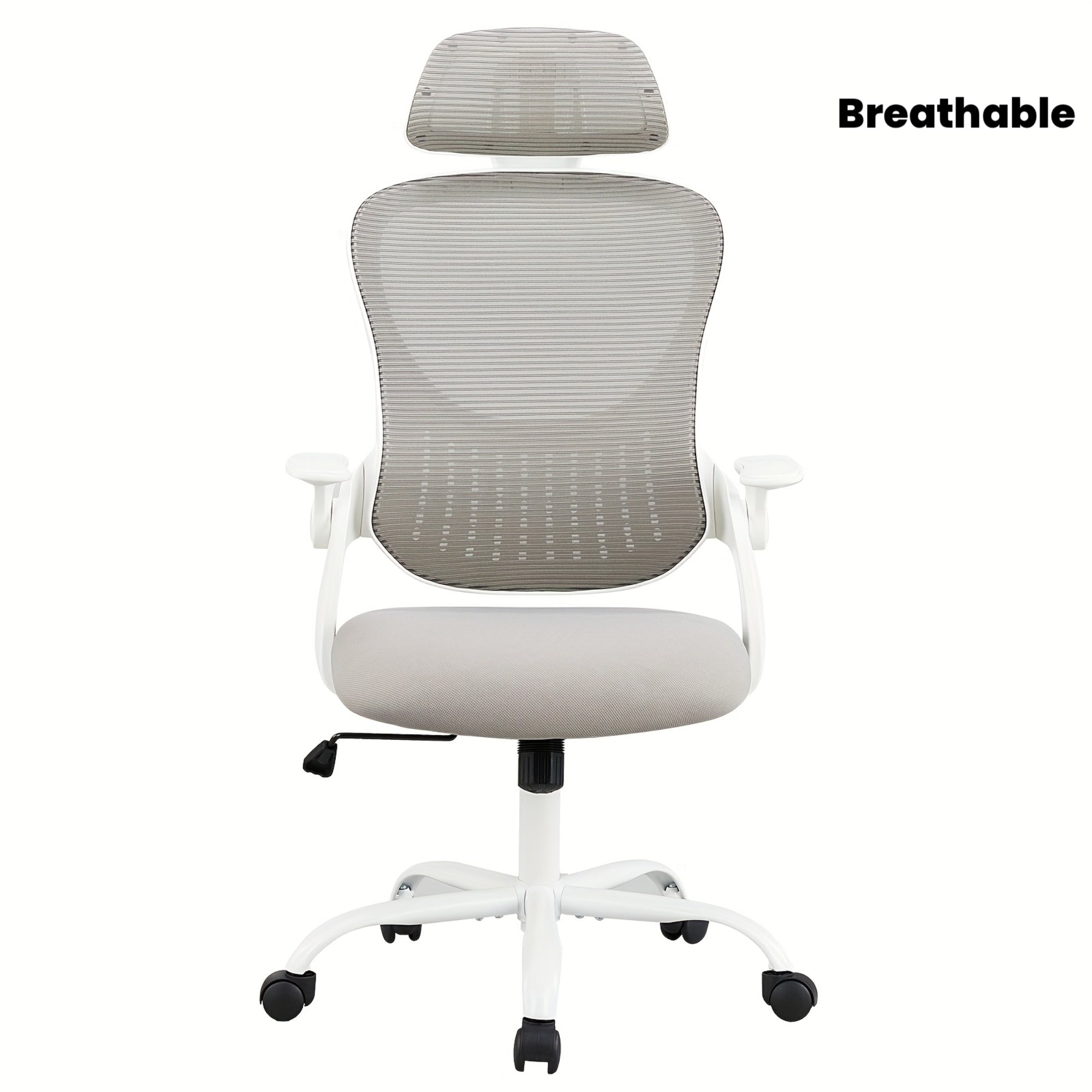 Gaming Chair, Office Chair, Breathable Mesh Design, Equipped With Wheels, Armrests, And Fixed Head Cushions, Lumbar Support To Protect The Lumbar Spine