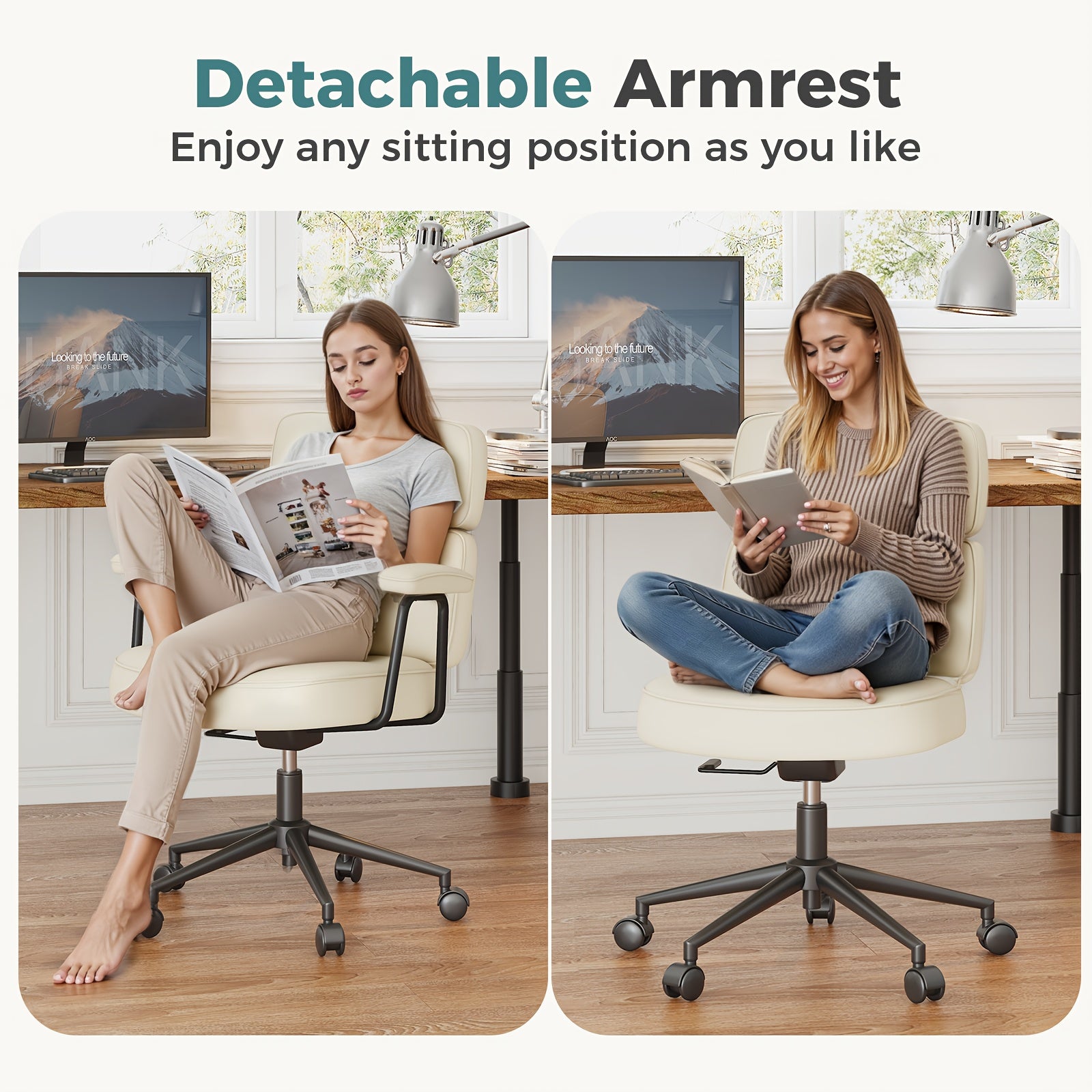 Adjustable Ergonomic Desk Chair for Home Office, Featuring Lumbar Support, Rolling Swivel, And Armrests Suitable for Executive Tasks