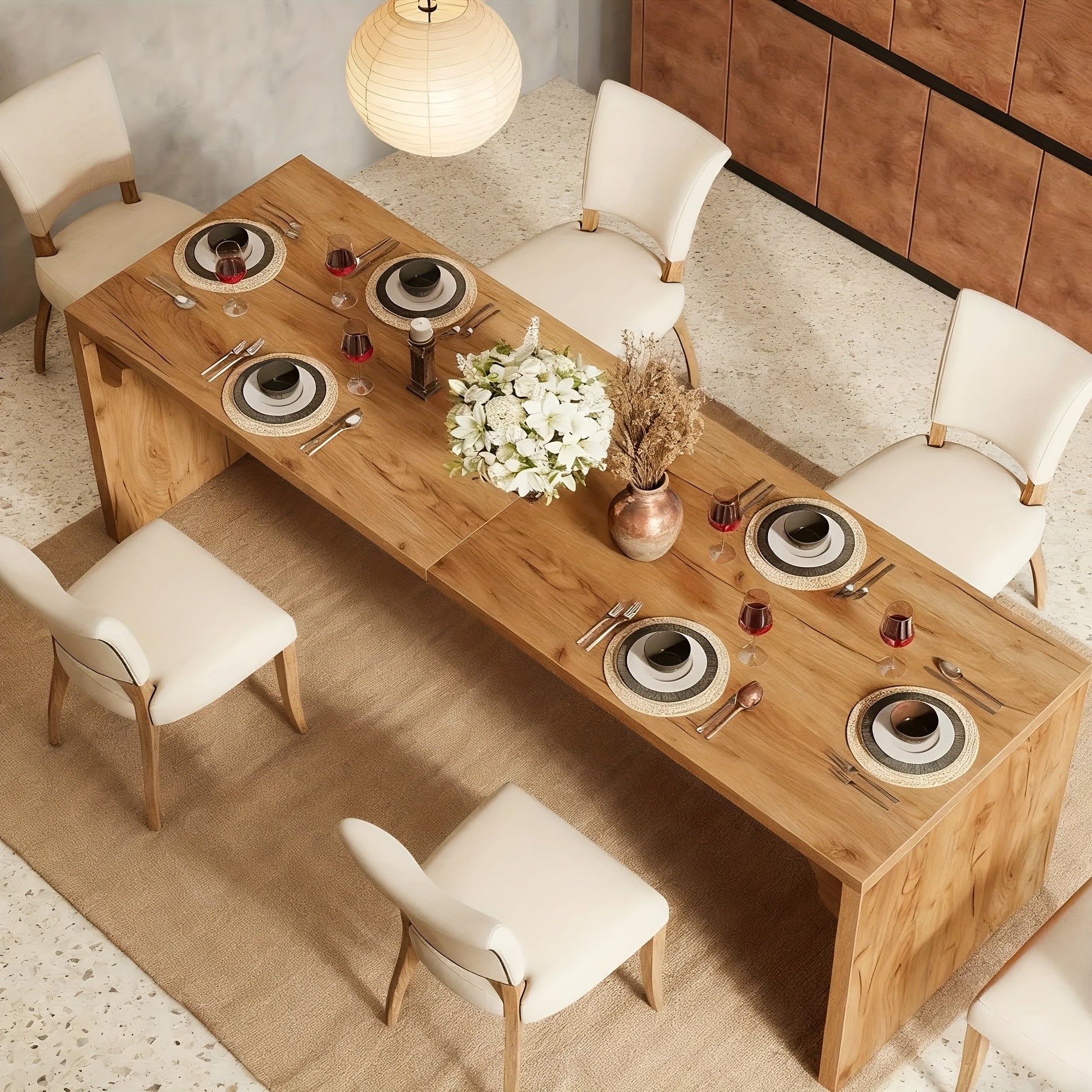 Extended Wooden Double Workstation Desk, 78.7 Inches Long Computer Table, Suitable for Two Users in for Home Office, Spacious Writing Surface for Two, Includes Ladder Racks for Storage And Organization