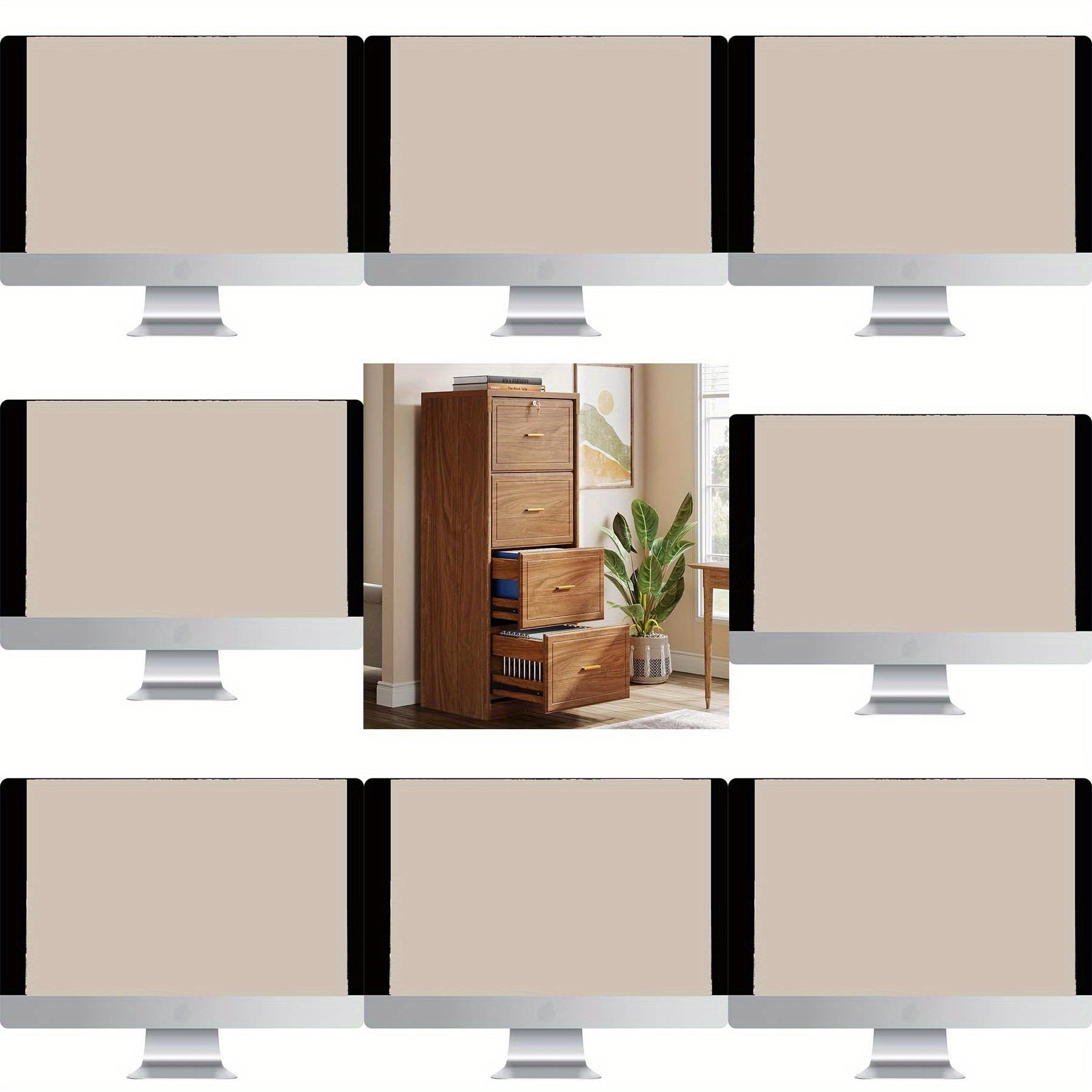 Brown Wooden File Cabinet with Lock, Secure Filing Cabinet with Key, Vertical Storage for Home Office, Accommodates Legal Size, Letter, And A4 Files