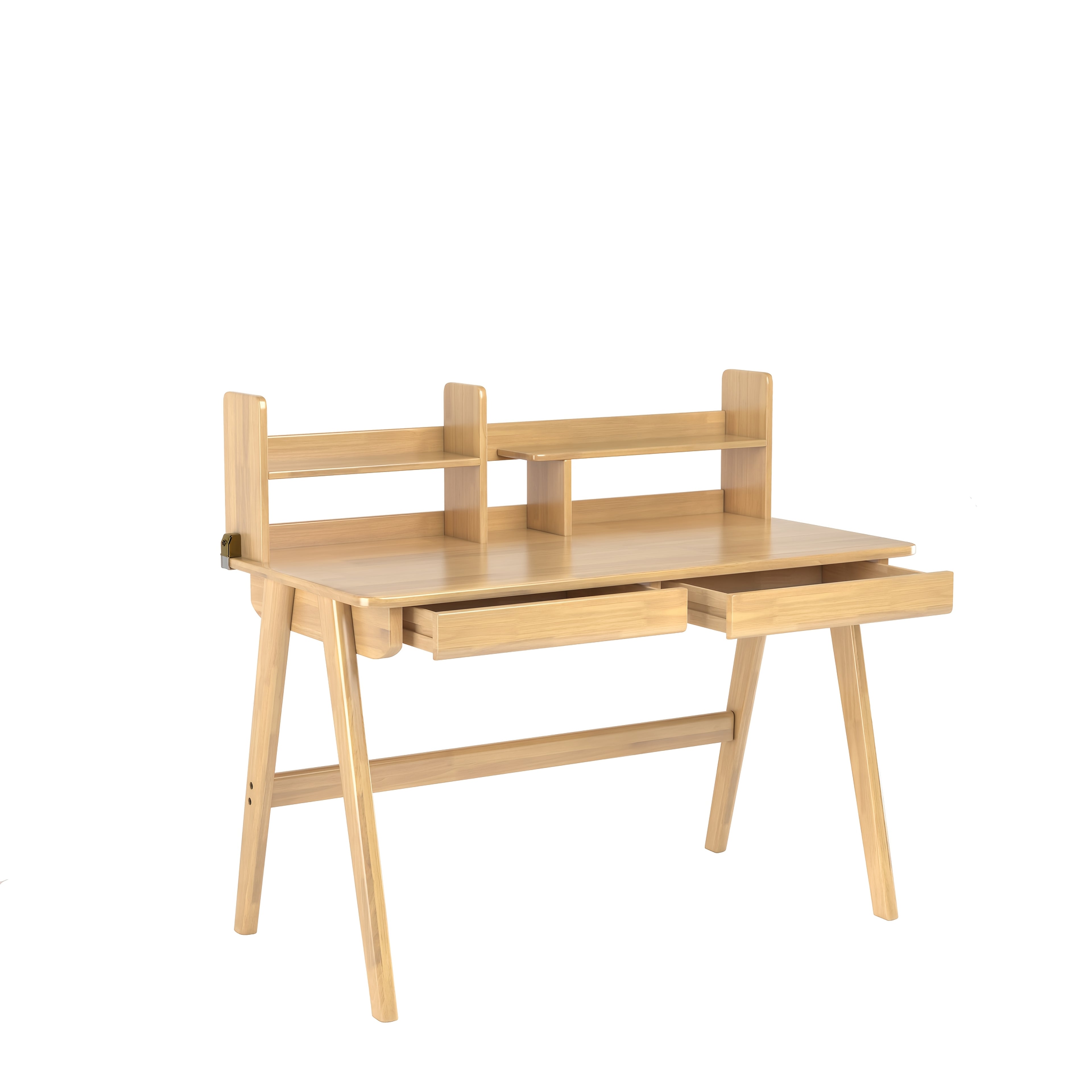 Newly Upgraded Solid Wood Desk And Cabinet Set. The Desk Features Built-in Storage Cabinets, Perfect for Teenagers, Office Workers, And More. Can Serve As A Study Desk, Computer Desk, Or Vanity Table. Available In 3 Color Options.