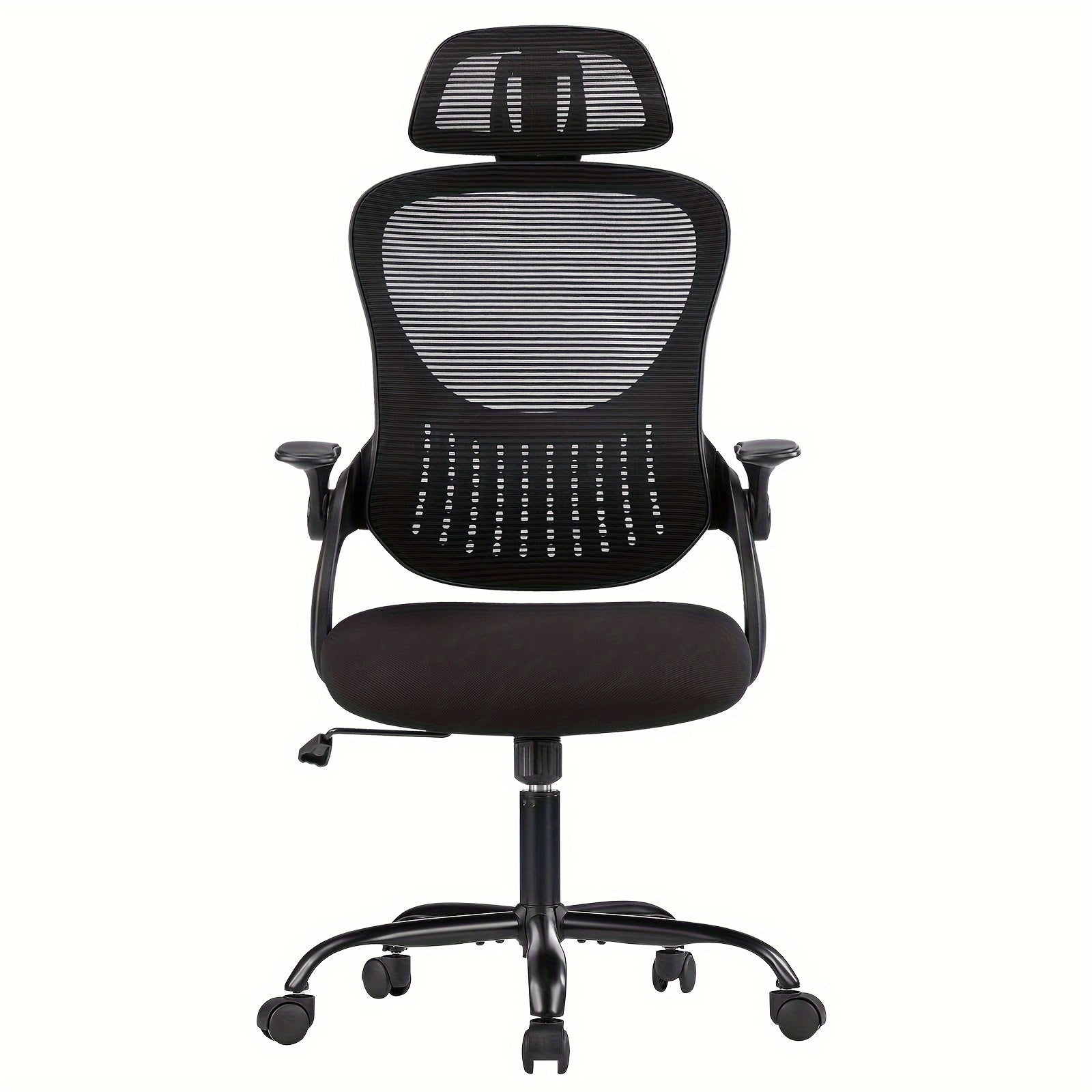 Gaming Chair, Office Chair, Breathable Mesh Design, Equipped With Wheels, Armrests, And Fixed Head Cushions, Lumbar Support To Protect The Lumbar Spine